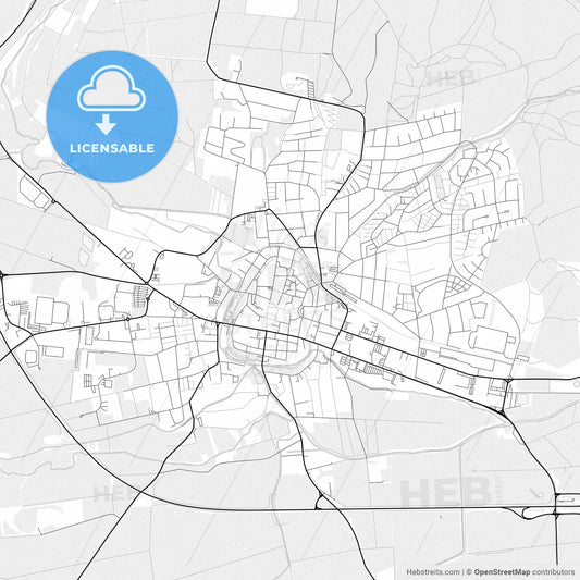 Vector PDF map of Einbeck, Germany