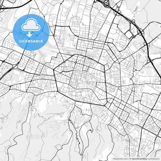 Vector PDF map of Bologna, Italy