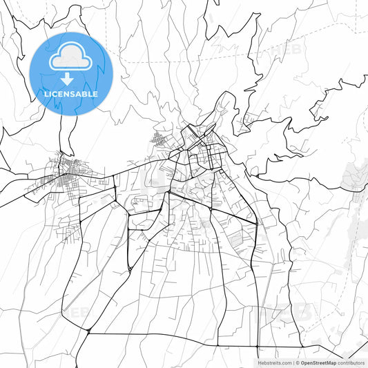 Vector PDF map of Lamezia Terme, Italy
