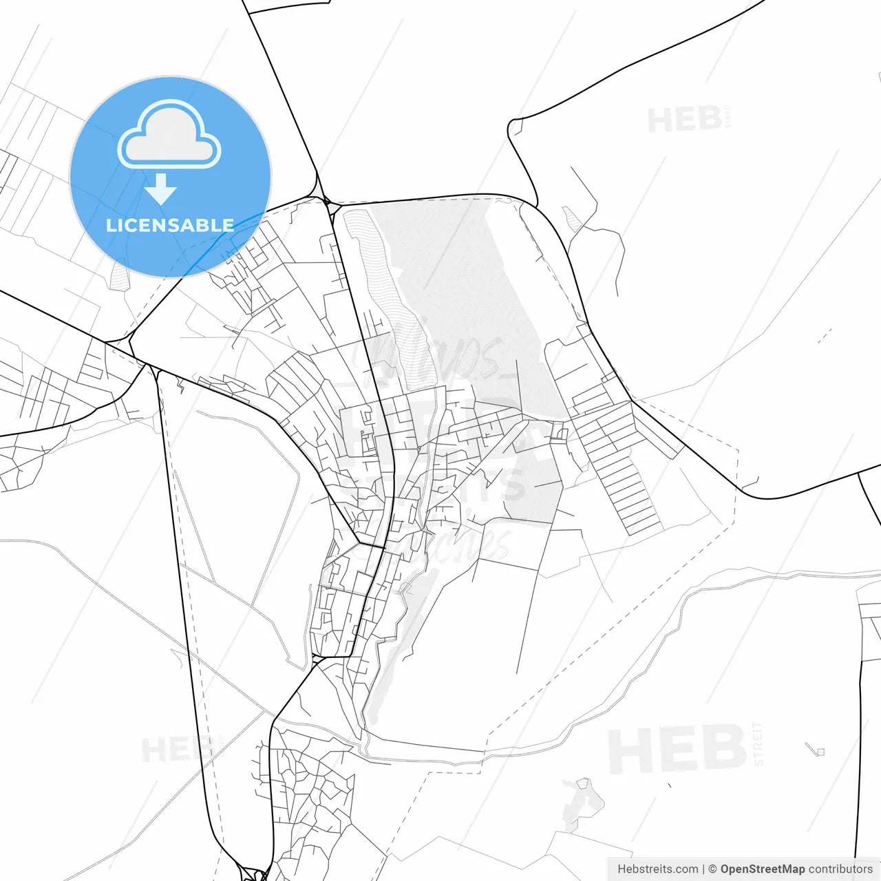 Vector PDF map of Orhei, Moldova