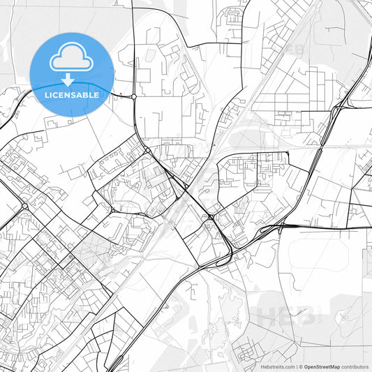 Vector PDF map of Mytishchi, Russia