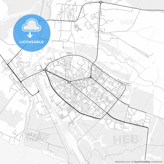 Vector PDF map of Apatity, Russia