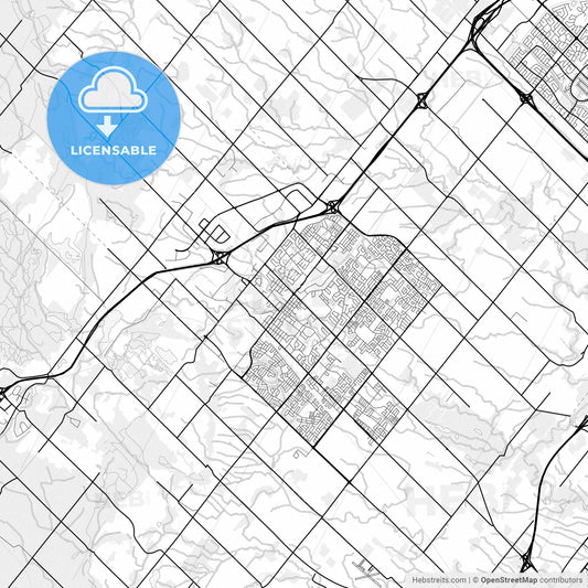 Vector PDF map of Milton, Canada