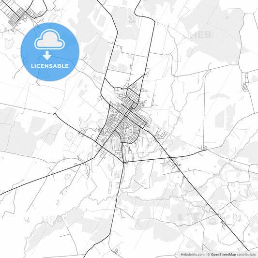 Vector PDF map of Florida, Cuba