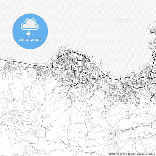 Vector PDF map of Carrefour, Haiti