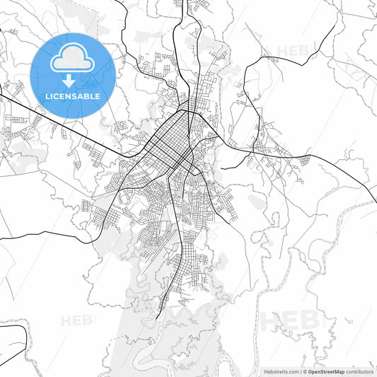 Vector PDF map of David, Panama