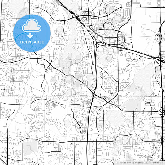 Vector PDF map of Maple Grove, Minnesota, United States
