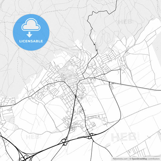 Vector PDF map of Eisenstadt, Austria