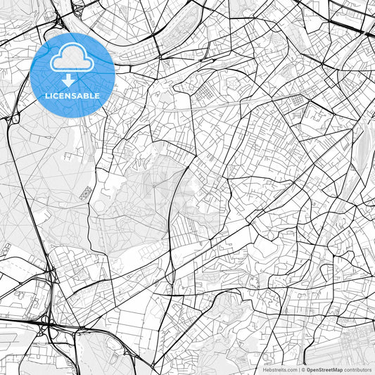 Vector PDF map of Clamart, France
