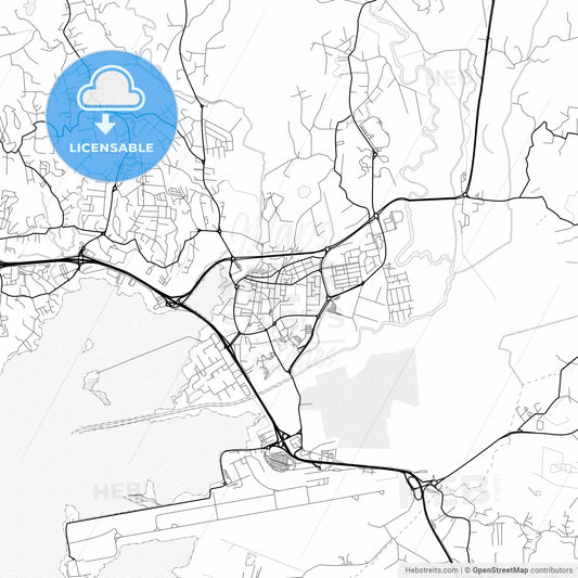 Vector PDF map of Le Lamentin, France