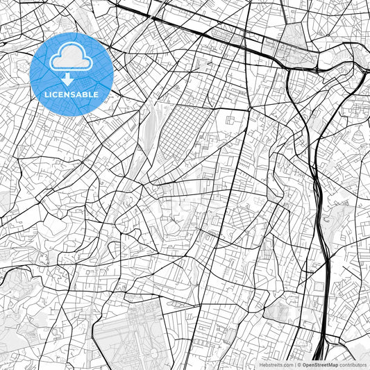 Vector PDF map of Bagneux, France