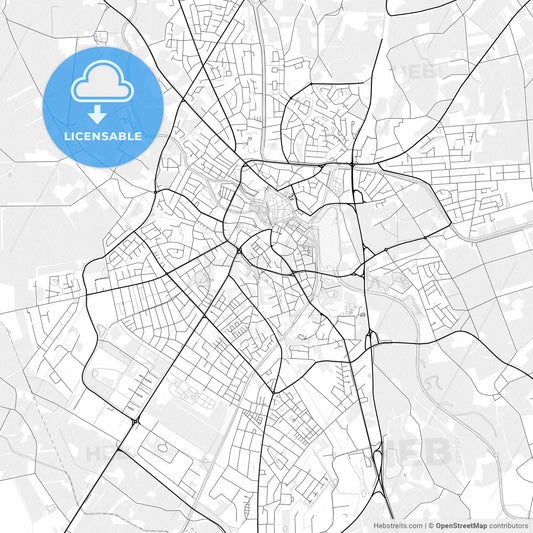 Vector PDF map of Nordhorn, Germany