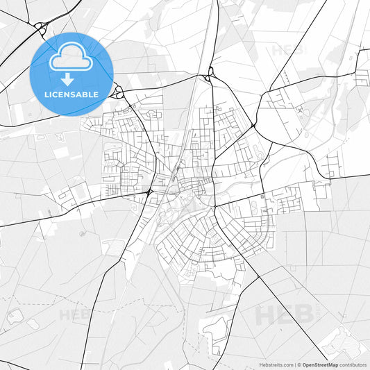 Vector PDF map of Burgdorf, Germany