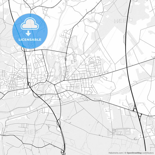 Vector PDF map of Bramsche, Germany