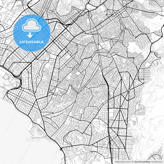 Vector PDF map of Agios Dimitrios, Greece