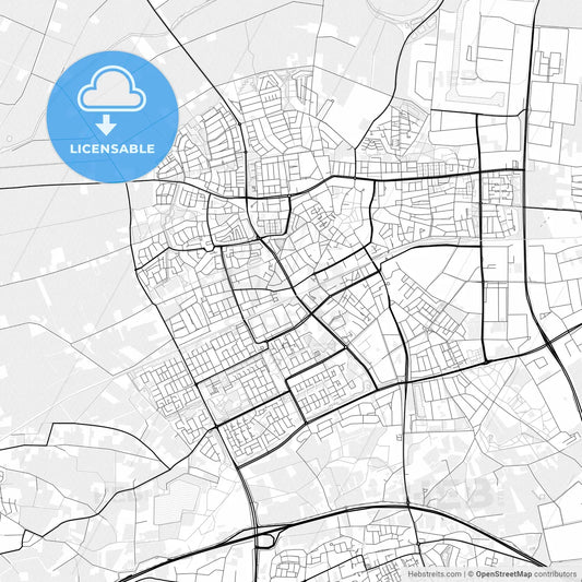 Vector PDF map of Oss, Netherlands