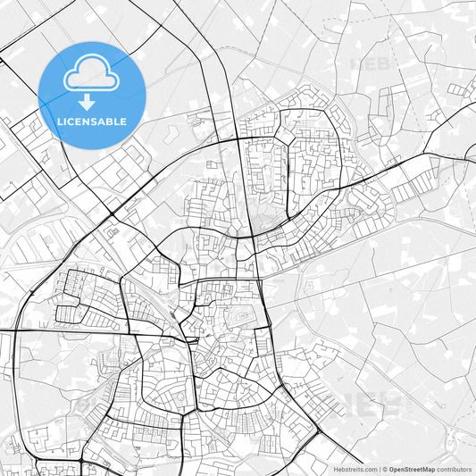 Vector PDF map of Almelo, Netherlands