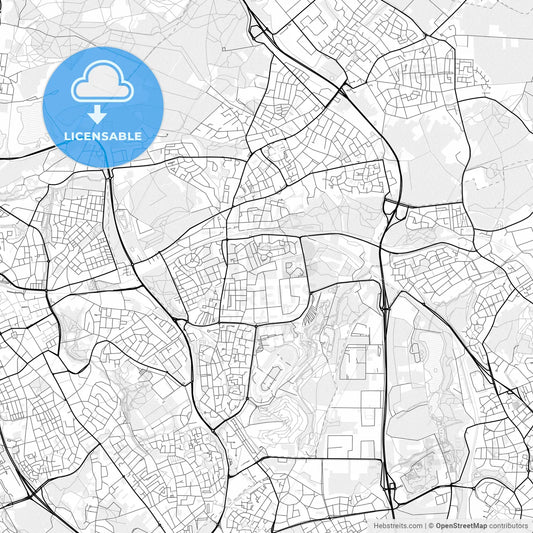 Vector PDF map of Landgraaf, Netherlands