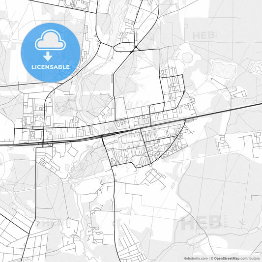 Vector PDF map of Balashikha, Russia