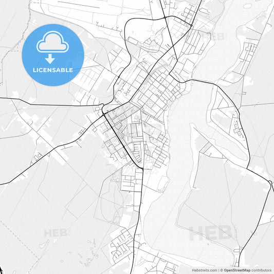 Vector PDF map of Neuruppin, Germany