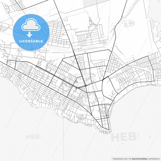 Vector PDF map of Nikopol, Ukraine