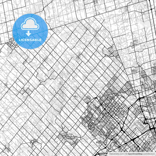 Vector PDF map of Caledon, Canada
