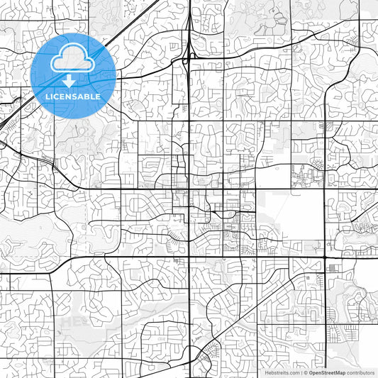 Vector PDF map of Apple Valley, Minnesota, United States