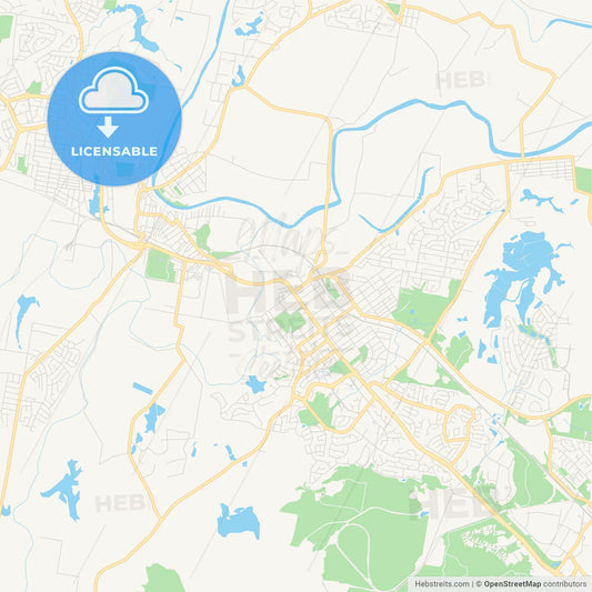 Printable street map of Newcastle–Maitland, Australia