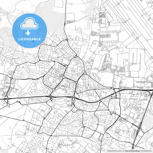 Vector PDF map of Colomiers, France