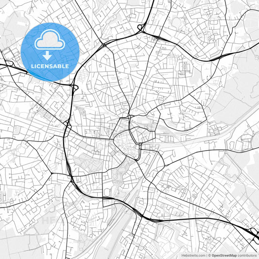 Vector PDF map of Oldenburg, Germany