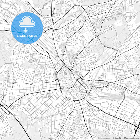 Vector PDF map of Osnabruck, Germany