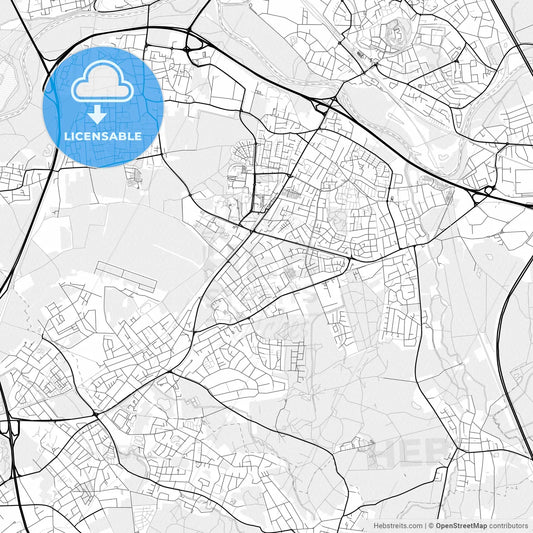 Vector PDF map of Sankt Augustin, Germany