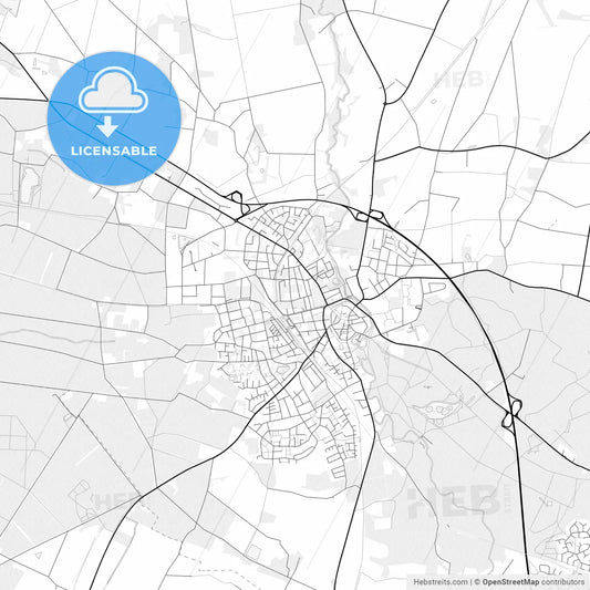 Vector PDF map of Steinfurt, Germany