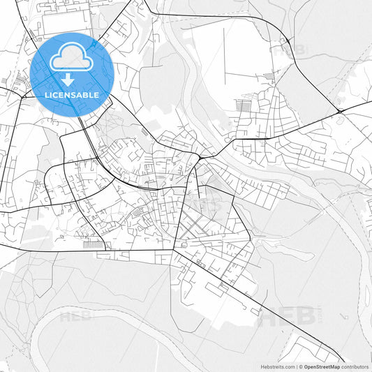 Vector PDF map of Alytus, Lithuania