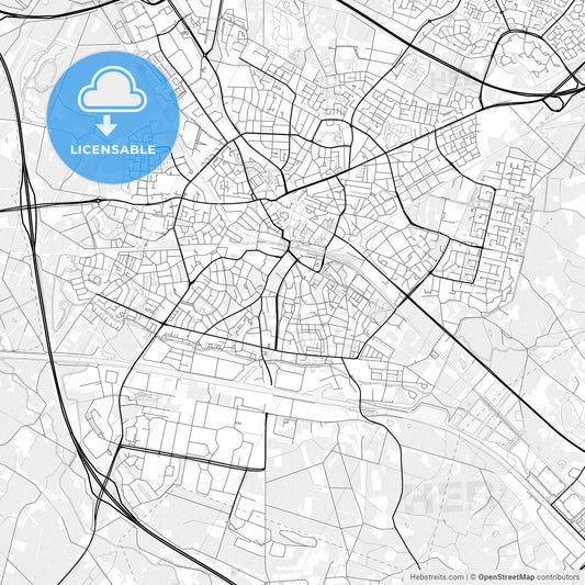 Vector PDF map of Hengelo, Netherlands