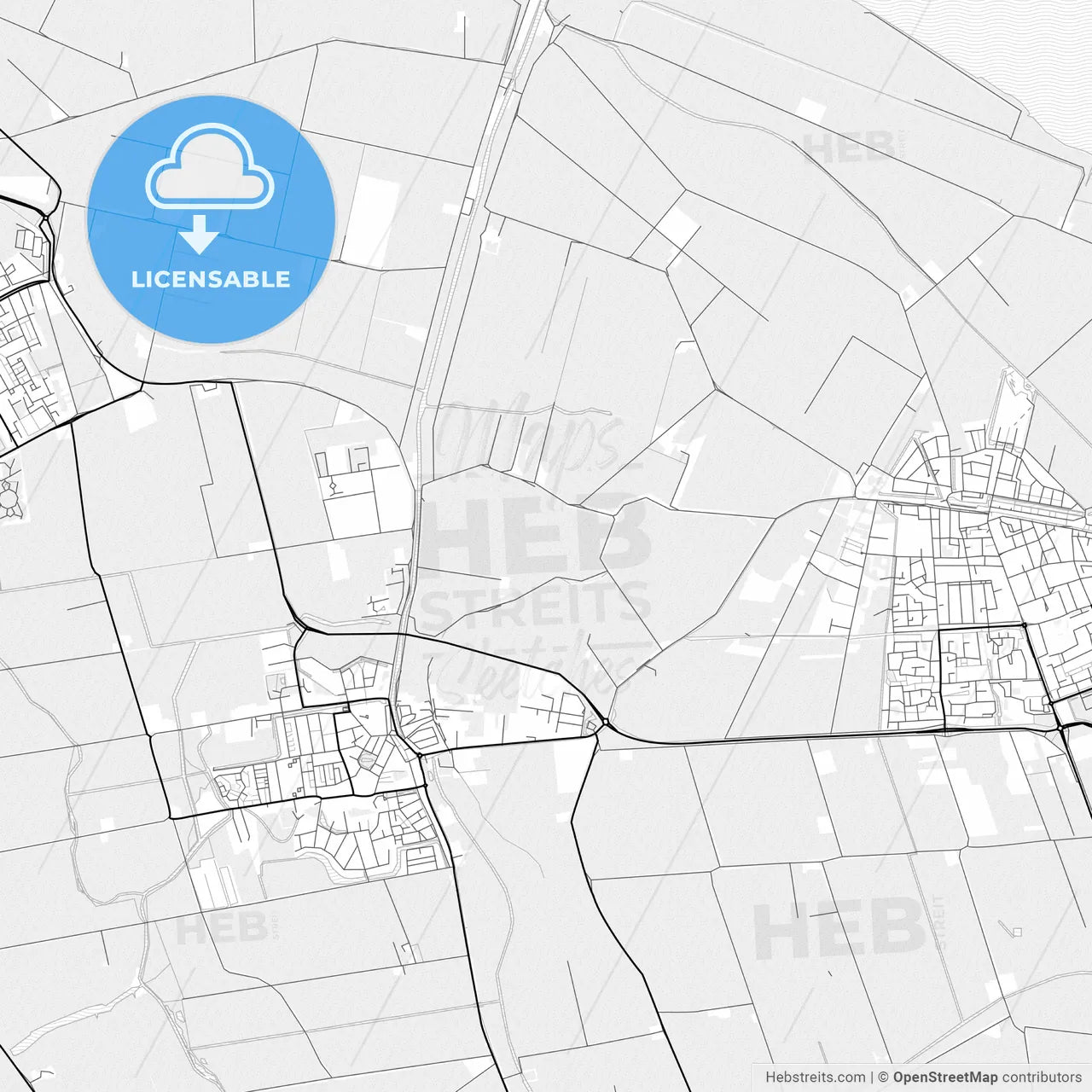 Vector PDF map of Goeree-Overflakkee, Netherlands