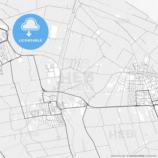 Vector PDF map of Goeree-Overflakkee, Netherlands