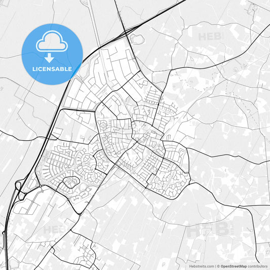 Vector PDF map of Nijkerk, Netherlands