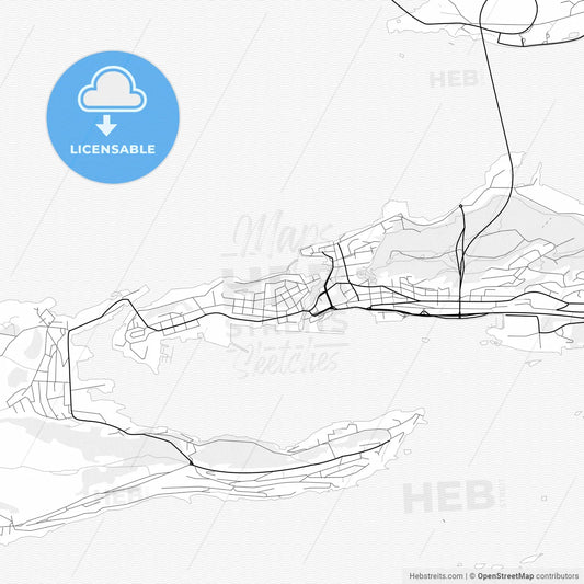 Vector PDF map of Ålesund, Norway
