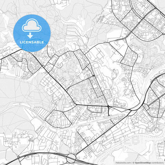 Vector PDF map of Krasnogorsk, Russia