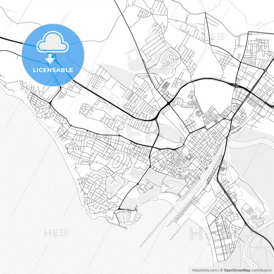 Vector PDF map of El Puerto de Santa María, Spain
