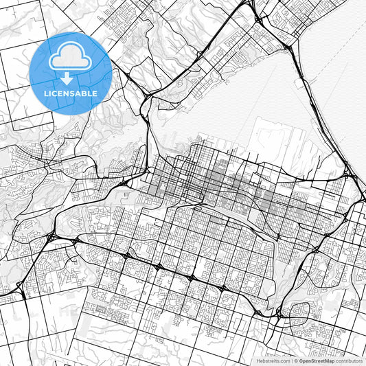 Vector PDF map of Hamilton, Canada