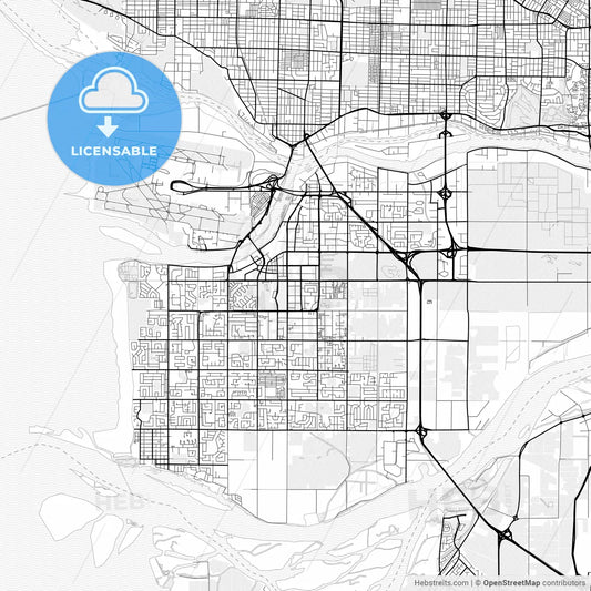 Vector PDF map of Richmond, Canada