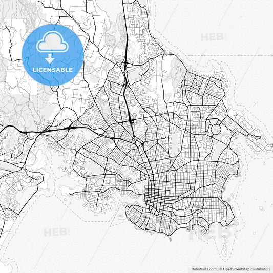 Vector PDF map of Saanich, Canada
