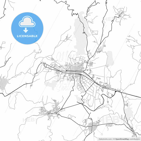 Vector PDF map of Chimaltenango, Guatemala