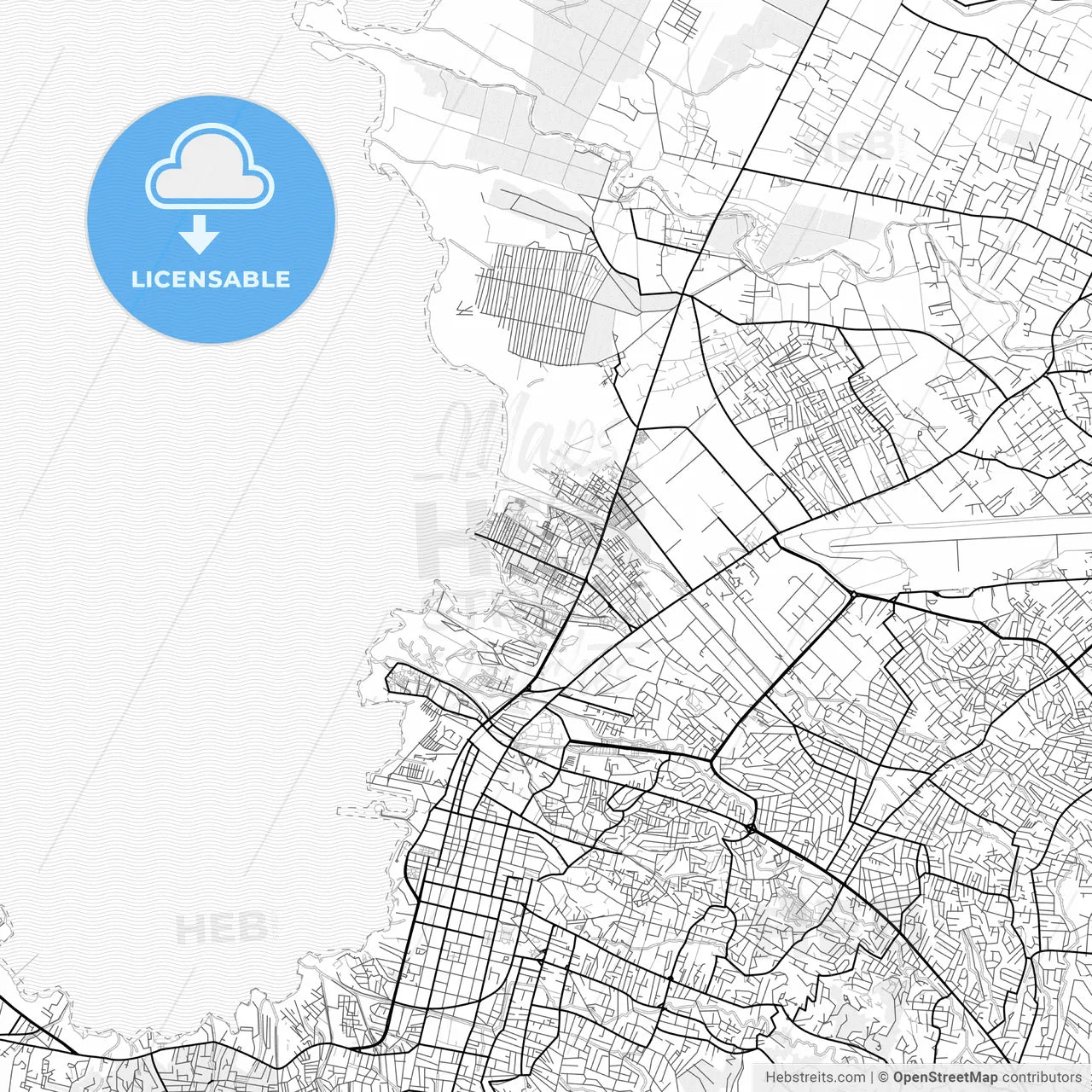 Vector PDF map of Cité Soleil, Haiti