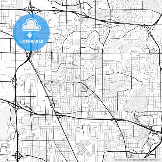 Vector PDF map of Brooklyn Park, Minnesota, United States
