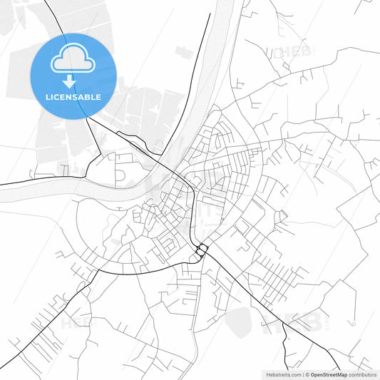 Vector PDF map of Gradiška, Bosnia and Herzegovina
