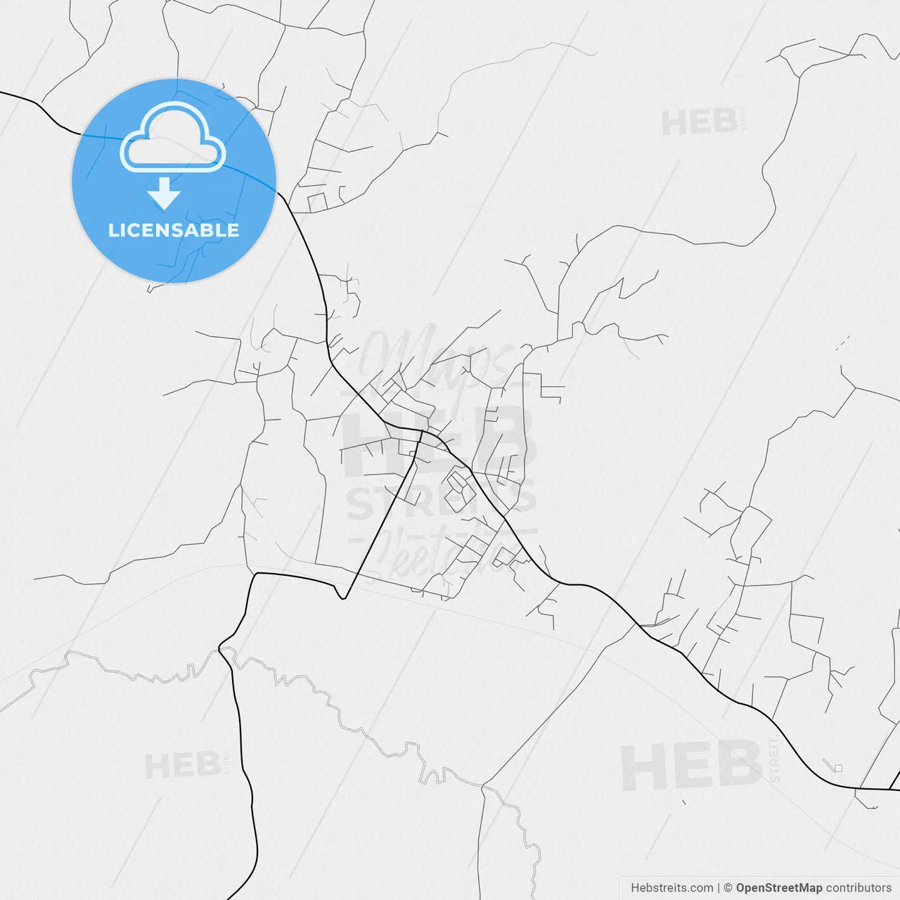 Vector PDF map of Kalesija, Bosnia and Herzegovina