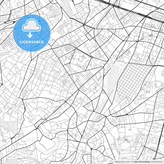 Vector PDF map of Châtillon, France